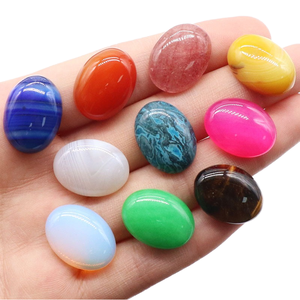 Cuentas de Piedra Natural Aonaya AG0117, Ovaladas, Facetadas, con Orificio Grande, 18x16mm, Diámetro del Orificio 6mm, 6g, para Fabricación de Joyas, Collar DIY - Product Image 1
