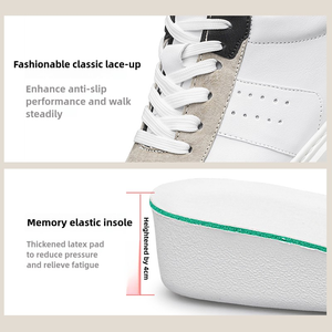 Zapatos Casuales de Hombre con Aumento de Altura Invisible, Parte Superior de Cuero, Estilo Botín Negro, Zapatos Elevadores <span class=keywords><strong>para</strong></span> Hombre - Product Image 3