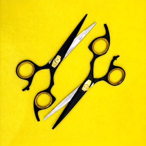 Ciseaux de coiffure noirs mats, ensemble de ciseaux texturants, ciseaux de coupe et de mélange à bord lisse, fournisseur OEM ODM Bahas Pro - Product Image 1