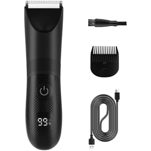 Painless Groin & Body Hair <b>Trimmer</b> Skin Well <b>Trimmer</b> Blade Waterproof Groomer Rechargeable <b>Men</b> USB-C <b>Ball</b> Shaver IPX7 - Product Image 1