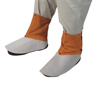 Protège-chaussures de soudeur en cuir de vachette pleine fleur, robustes et très résistantes, pour usage quotidien en construction, ajustement ample, sécurité 500-1000°C - Product Image 1
