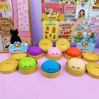 Balle anti-stress souple en forme de boulette souriante unie, jouet de décompression à pincer, modèle Baozi, cadeau d'anniversaire