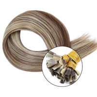 Extensions de cheveux vierges Remy à pointe en V, double épaisseur, cuticules alignées, pré-collées, fusion de kératine italienne, vente en gros pour salons, directement de l'usine