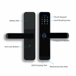 Chất lượng cao Keyless nhập kỹ thuật số thông minh mật khẩu vân tay <span class=keywords><strong>Wifi</strong></span> tuya thông minh khóa cửa cerraguras inteligentes - Product Image 5