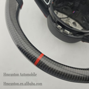 Volante Deportivo de Fibra de Carbono y Cuero Perforado para Audi A3 A4L A5 A6L A7 Q3 Q5, en Oferta - Product Image 2