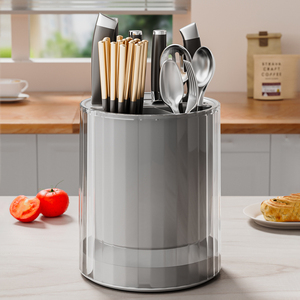 Recién llegado, cuchara, tenedor, palillos, soporte para cuchillos, estante para palillos, bloque de cuchillos, estante para cubiertos, soporte para cuchillos giratorio 360, estante de almacenamiento - Product Image 6