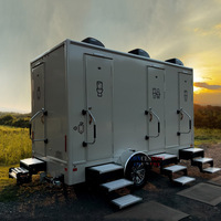 Remorque WC mobile climatisée de luxe sur mesure pour extérieur, fabriquée en Chine