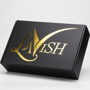 Scatola di spedizione in cartone ondulato grande con logo personalizzato in lamina d'oro biodegradabile - Product Image 3