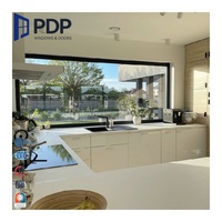 Ventanas Fijas Antirrobo de Aleación de Aluminio PDP con Vidrio Triple, Pantalla Plegable y Pantalla Magnética para Cocina