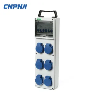 ABS CNPINJI Electric Vehicle Charging Pile Charging Box With Dust-proof And Waterproof Mobile Industrial Socket With Switch Box