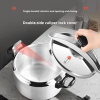 Autocuiseur en aluminium Ménage de grande capacité Anti-déflagrant Marmite à soupe profonde Réchaud à gaz Spécial Autocuiseur