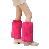 Imitatiebont laarzenhoezen, korte harige sokkenhoezen, herfst/winter pluche beenwarmers, lange veelzijdige vossenbont schoenhoezen voor dames