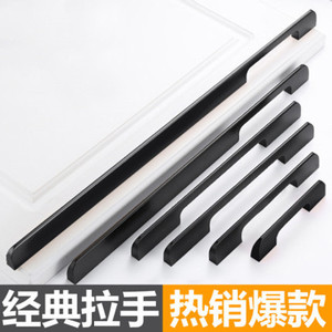 T-Shaped Aluminum Alloy Cabinet Handle Gray <b>Black</b> Minimalist Wardrobe <b>Door</b> Handle Durable Electroplated Surface - Product Image 5