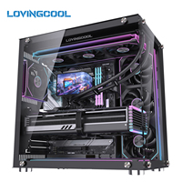 Refroidisseur liquide AIO magnétique LOVINGCOOL OEM unique avec écran incurvé 3D 2K de 6,67 pouces et ventilateur de 360 mm pour boîtier d'ordinateur