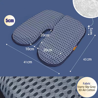 Coussin de chaise de bureau 4D en forme de U, respirant, en POE, confortable, soulagement de la sciatique, soutien du coccyx, anti-stress, coussin en POE pour le bureau