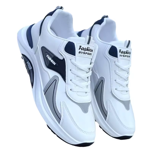 Zapatos Deportivos Transpirables de Moda, con Suela Gruesa, Cierre de Cordones, Color Sólido, Plantilla de EVA, Estilo Casual para Caminar - Product Image 1