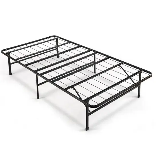 Bas prix Aucun assemblage requis Base de lit double simple pliable en métal pour la vente en gros