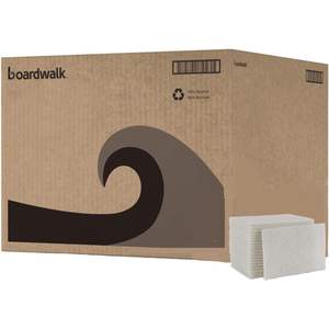 Boardwalk 98BWK LD 6 pulgadas. X 9 pulgadas Estropajo de Limpieza Ligero - Blanco, Hecho de Poliéster para Limpieza del Hogar y Lavado de Platos, 20 Unidades por Caja - Product Image 5