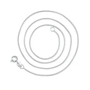 Серебряное ожерелье-цепочка 925 в виде змеи из твердого серебра 925 для подвесок и шармов
