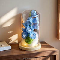 Lampe de chevet florale en crochet fait main, motif muguet, en fil, décoration de table, cadeau de remerciement pour enseignant, vente en gros
