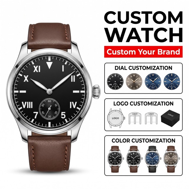 Men's Automatic Mechanical Pilot Watch Black Face Strap Sport Wrist Watch for Men Outdoor Daily Wear Style Fashion