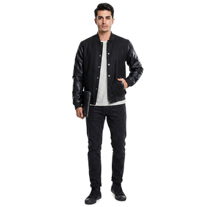 Veste universitaire pour homme sur mesure, 100% coton, avec broderie, col montant, tissu respirant, prête pour l'hiver - Product Image 1