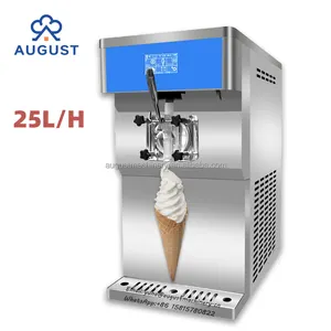 Soft Serve Ice Cream Machine Three Flavors Soft Serve Ice Cream Making Overnight Function Precool With Compressor R410a R404a