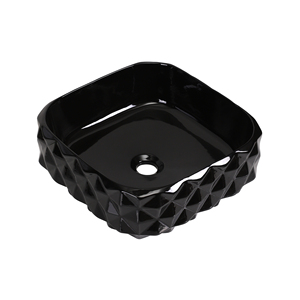 Lavabo Carré Moderne en Céramique Dorée, à Poser sur Table, <span class=keywords><strong>pour</strong></span> Hôtels – Accessoires de Salle de Bain - Product Image 4