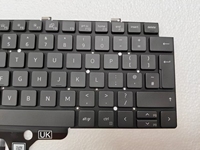 Teclado para Portátil HK-HHT para Dell Latitude 5320 5330 7320 7330, Teclado para Portátil del Reino Unido con Retroiluminación LED y Interruptores Negros