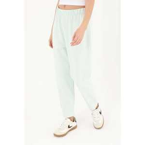 Pantalon de survêtement côtelé pour femme Lily Rose, bleu clair, taille haute, coupe droite, en maille respirante, pour un usage décontracté - Product Image 4