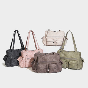 Bellmont Retro Multi-pocket Motorcycle Bag Style Simple Fashion Large Capacity Shoulder Underarm HandBag Designer Brand Bag - Product Image 2