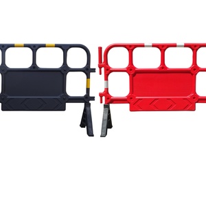 Barrière de signalisation routière L1400mm rouge en HDPE/PE, réfléchissante prismatique haute intensité, IP22, non remplissable d'eau, pour chantier de construction routière - Product Image 2