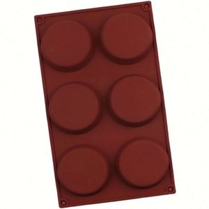 Moule à gâteau en silicone écologique à 6 cavités, forme cylindrique ronde, petite taille, pour la fabrication de savon, sans BPA, OEM/ODM - Product Image 3