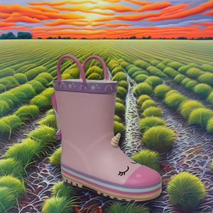 <span class=keywords><strong>Bottes</strong></span> de pluie en caoutchouc imperméables imprimées <span class=keywords><strong>licorne</strong></span> 3D personnalisées en usine pour bébés Hauteur de demi-botte Caractéristique antidérapante pour l'hiver - Product Image 2
