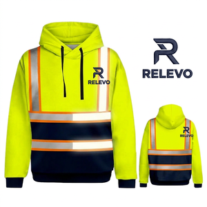 High Visibility Reflective <b>Work</b> Jacket With Safety Tape And Rubber Patch Logo <b>waterproof</b> safety jacket - Product Image 1