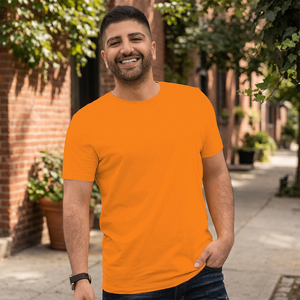 T-shirt de fitness unisexe à manches courtes 100 % coton Rekhas, imprimé personnalisé, motif uni, col brodé, style streetwear, vierge - Product Image 3