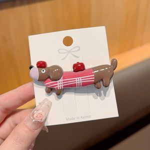 Pinza para el pelo personalizable de moda con diseño de perro <span class=keywords><strong>salchicha</strong></span> y pato, estilo caricatura, para celebridades de internet - Product Image 6