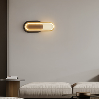Lampe murale LED en fer pour chambre à coucher et salon, lampe de chevet design moderne et minimaliste