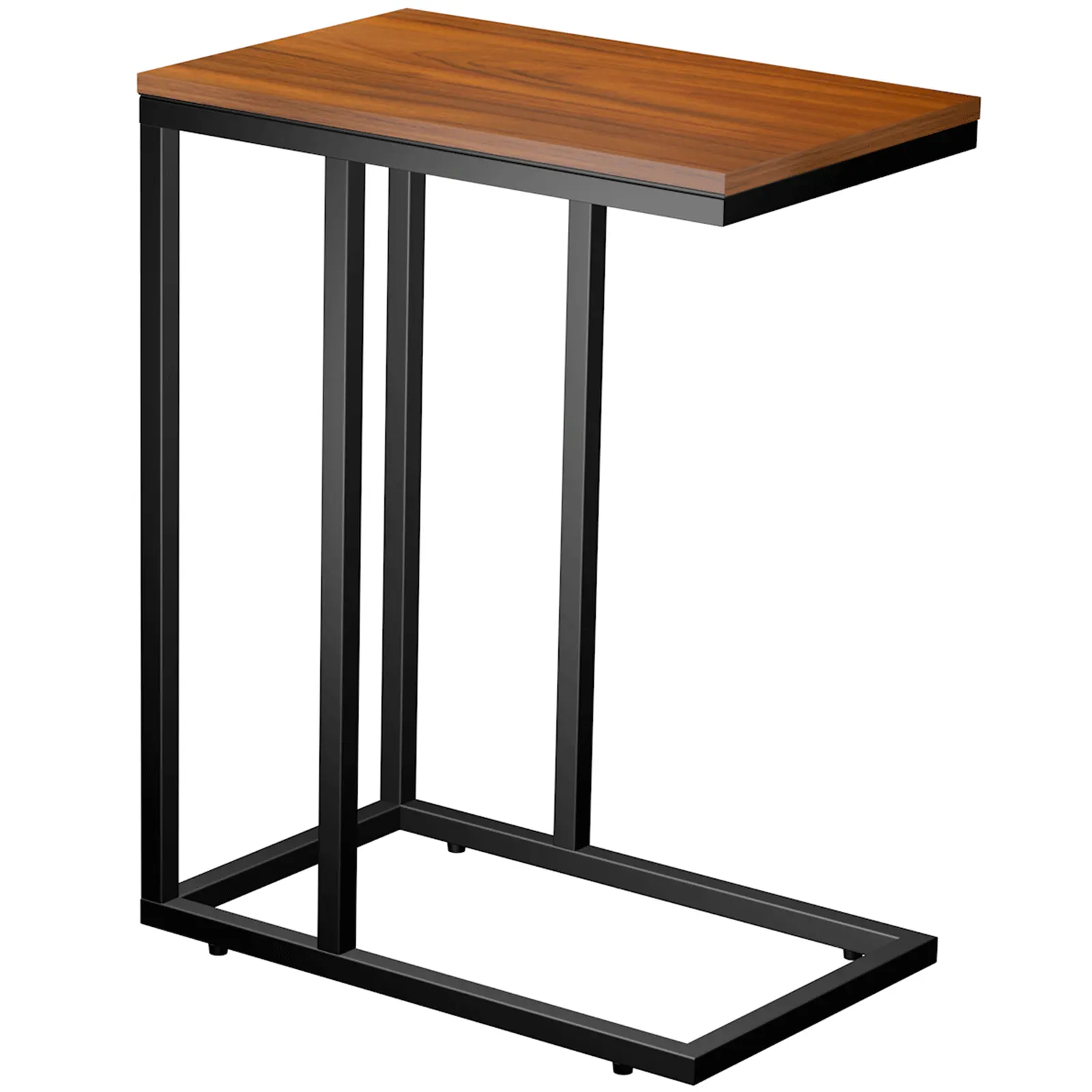 Maxtown meja ujung berbentuk C jati kecil sempit dapat disesuaikan kualitas tinggi untuk ruang tamu