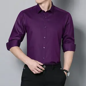 Long Sleeve Shirt Men's New Autumn Professional Business Casual Wear Wedding