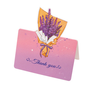Ramo de flores 3D Tarjeta de felicitación Tarjeta de cumpleaños creativa Tarjetas de mensaje de agradecimiento - Product Image 1
