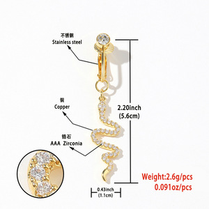 <span class=keywords><strong>Faux</strong></span> anneau de <span class=keywords><strong>ventre</strong></span> en Zircon serpent, <span class=keywords><strong>Faux</strong></span> anneau de <span class=keywords><strong>ventre</strong></span>, <span class=keywords><strong>Faux</strong></span> anneau de nombril en cristal, bijoux de corps serpent Non <span class=keywords><strong>Piercing</strong></span>, <span class=keywords><strong>Faux</strong></span> <span class=keywords><strong>Piercing</strong></span> de <span class=keywords><strong>ventre</strong></span>, nouveau - Product Image 2