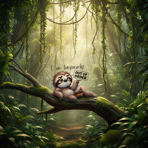 Camiseta de manga larga Sloth: Estoy temporalmente fuera de servicio, por favor, intente de nuevo más tarde. - Product Image 3