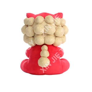 Juguete de Peluche de León Tradicional Chino Hecho en Fábrica, Juguete de Peluche de León de Color Rojo, Mascota de la Suerte - Product Image 2
