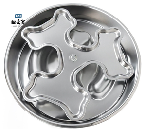 Mangkuk pemberi makan lambat hewan peliharaan mudah dibersihkan dengan Aksesori putar mencegah tersedak dan meningkatkan kesehatan pencernaan hewan peliharaan - Product Image 2