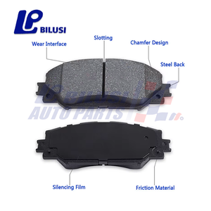 Bilusi D1567 04465-0K240 04465-0K300 04465-YZZR5 Pastillas de freno de disco de coche de cerámica semimetálicas delanteras para Toyota o Hilux Fortuner - Product Image 2