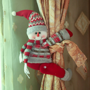 Abrazaderas de Cortina de Felpa Navideñas, Muñecos de Santa, Muñeco de Nieve y Reno, Decoración Navideña para Ventanas del Hogar, Hebillas Decorativas para Cortinas - Product Image 5