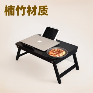 Foldable Laptop <b>Table</b> 55x35x22cm Black Bed Desk With Mouse Pad For Home <b>Office</b> Use - Product Image 5