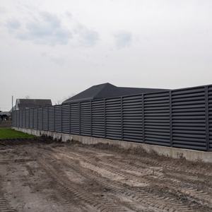 Panneau de clôture de jardin en acier métallique, écrans de sécurité et d'intimité, <span class=keywords><strong>portail</strong></span> à lattes, clôture décorative en aluminium à lattes - Product Image 4