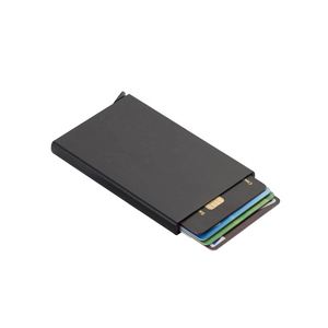 Portefeuille en métal avec logo personnalisé, cadeau d'affaires personnalisé, porte-cartes automatique pour hommes, fabriqué en aluminium - Product Image 2